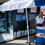 Stand RecoPet per il conferimento di bottiglie in PET al GP Misano