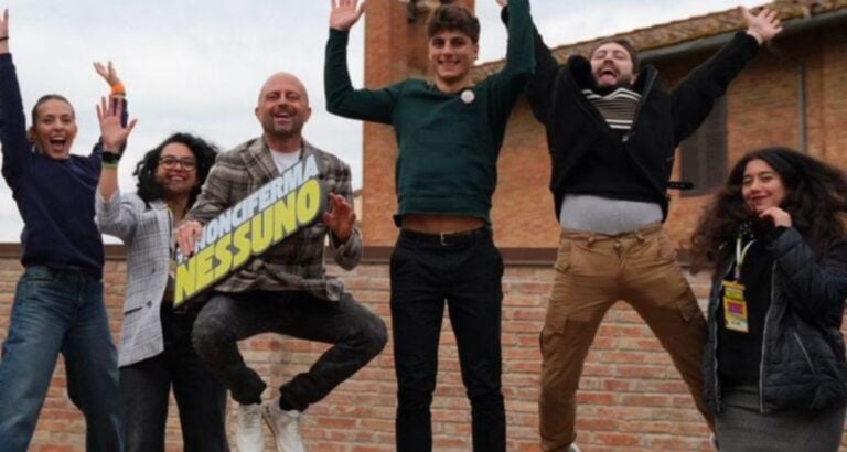 Luca Abete in tour con gli studenti universitari